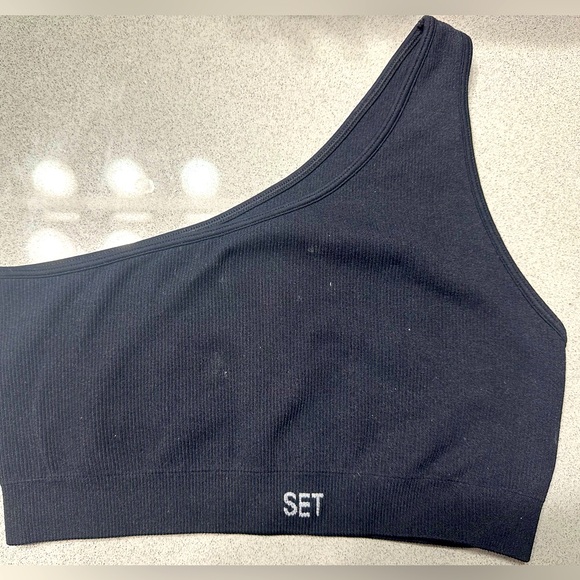 BNWOT SetActive Sculptflex Ribbed One Shoulder Bra - Picture 1 of 6